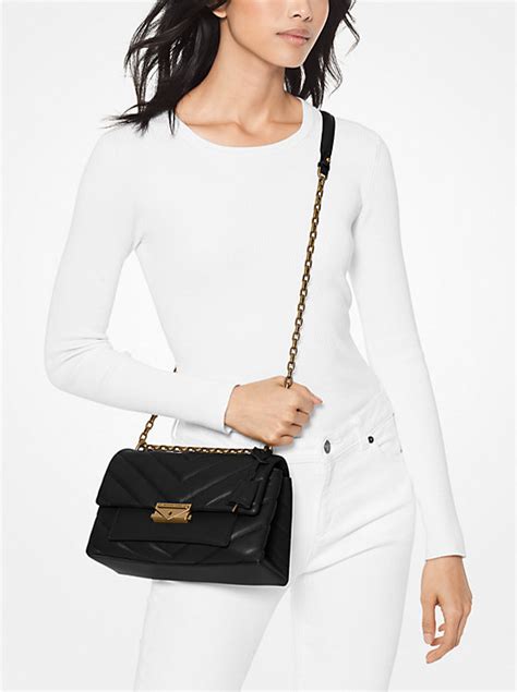 michael kors cece medium quilted leather convertible shoulder bag|Michael Kors small shoulder bags.